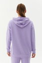 Kadın Lila Kapüşonlu Kanguru Cepli Pamuklu Spor Düz Sweatshirt | 8785 - 7
