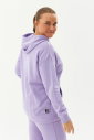 Kadın Lila Kapüşonlu Kanguru Cepli Pamuklu Spor Düz Sweatshirt | 8785 - 8