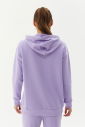 Kadın Lila Kapüşonlu Kanguru Cepli Pamuklu Spor Düz Sweatshirt | 8785 - 7