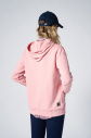 Kadın Pudra Kapüşonlu Kanguru Cepli Pamuklu Spor Düz Sweatshirt | 8785 - 4