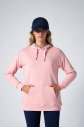 Kadın Pudra Kapüşonlu Kanguru Cepli Pamuklu Spor Düz Sweatshirt | 8785 - 2