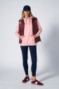 Kadın Pudra Kapüşonlu Kanguru Cepli Pamuklu Spor Düz Sweatshirt | 8785 - 5
