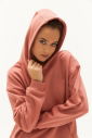 Kadın Pudra İçi Polarlı Kapüşonlu Kışlık Sweatshirt 0448 - 10