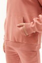 Kadın Pudra İçi Polarlı Kapüşonlu Kışlık Sweatshirt 0448 - 6
