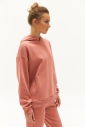 Kadın Pudra İçi Polarlı Kapüşonlu Kışlık Sweatshirt 0448 - 4