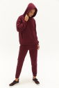 Kadın Bordo İçi Polarlı Kapüşonlu Kışlık Sweatshırt 0448 - 7