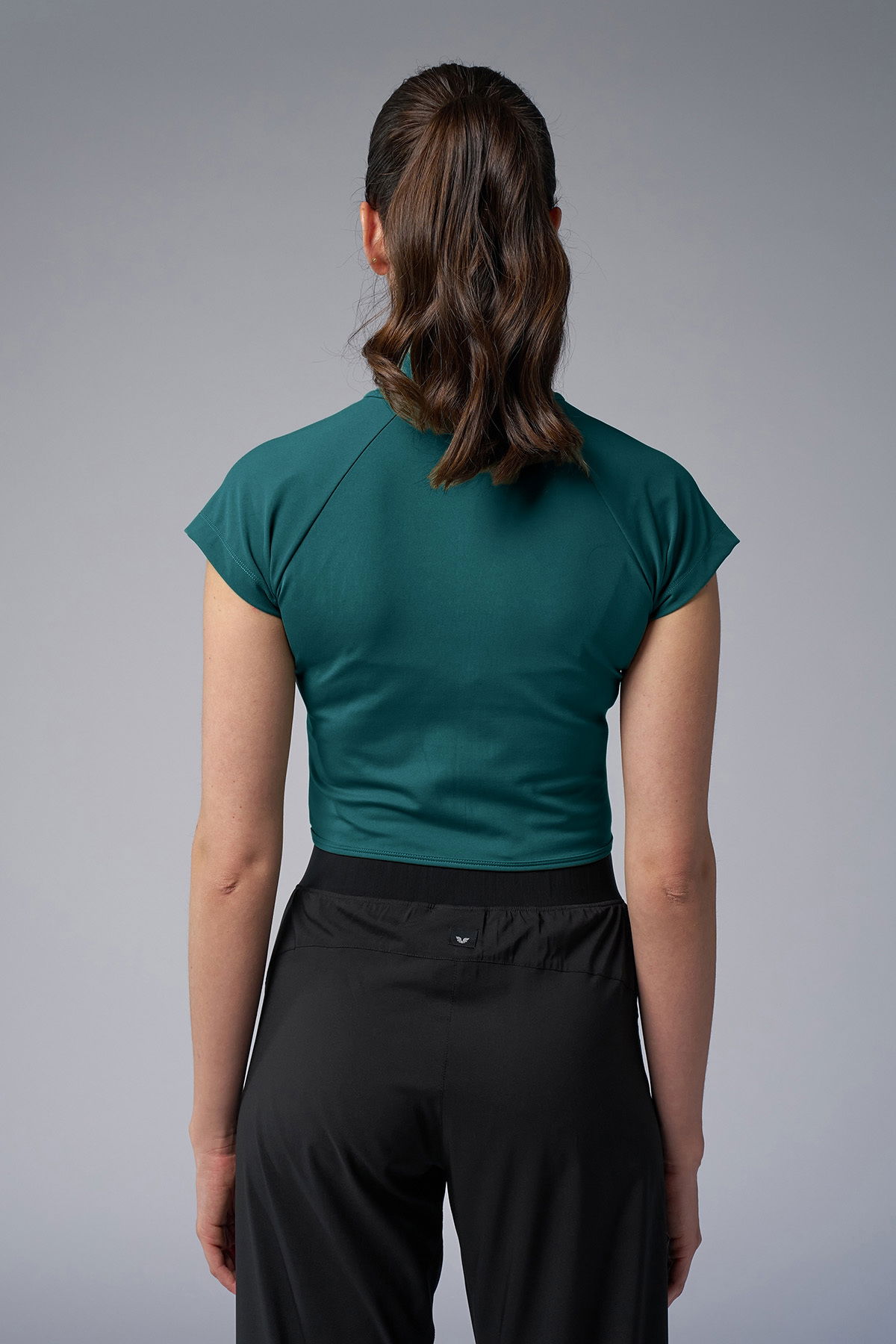 Kadın Koyu Petrol Kısa Kollu Yakalı Sörf Body 4059 - BİLCEE (1)