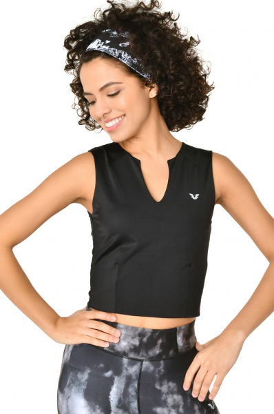 BİLCEE - Bilcee Siyah Kadın File Sırt Detaylı Destekli Crop Body 8689