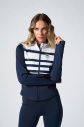 Kadın Lacivert Fashion Define Ceketli Flare Pantolonlu İçi Polarlı Eşofman Takım |4787 - 3