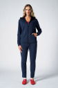 Kadın Lacivert Fashion Yumuşak Dokulu Fırçalı Kapüşonlu Eşofman Takım 4037 - 5