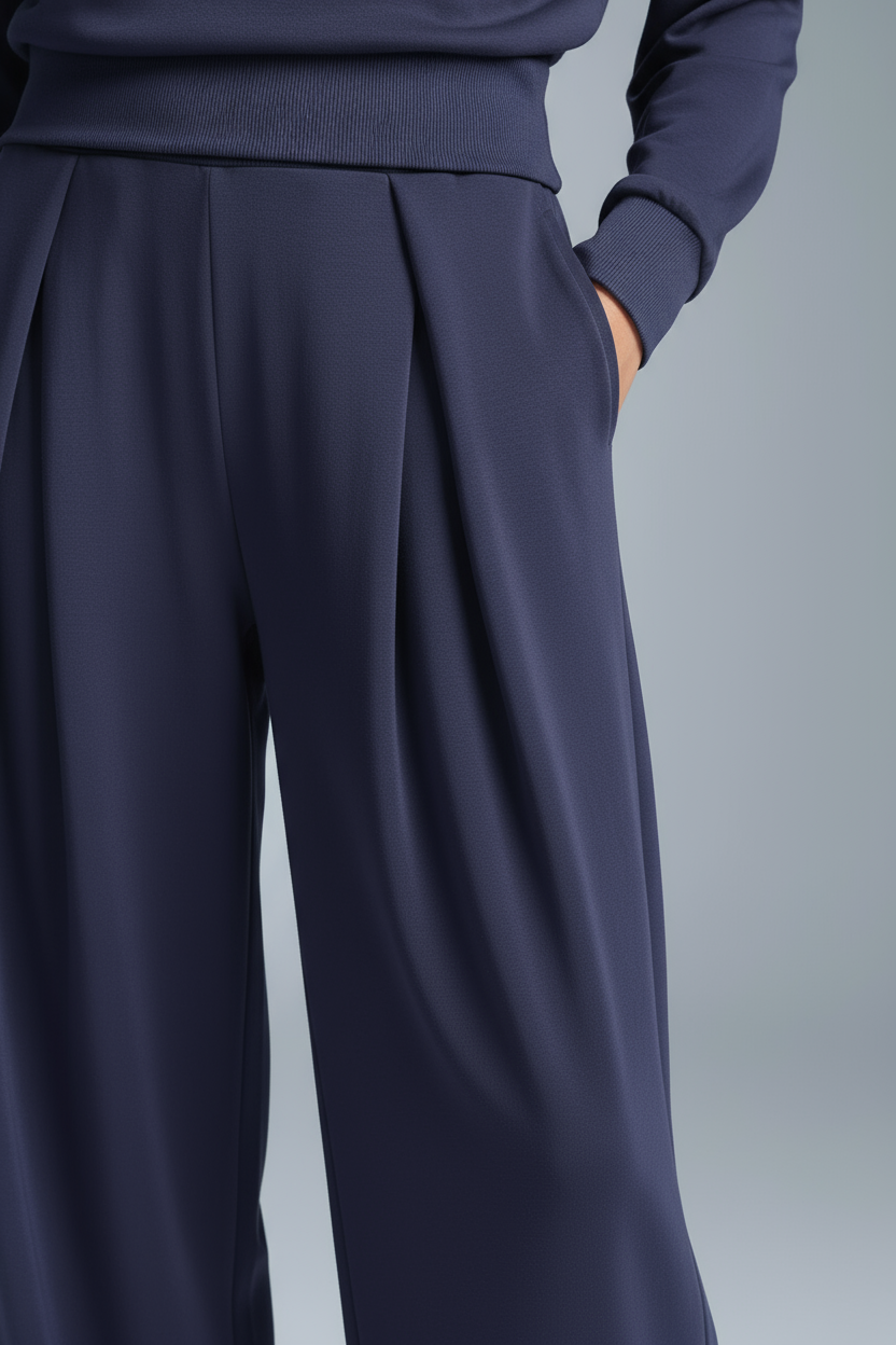 Kadın Lacivert Yumuşak Dokulu Modal Cocoon Pantolon| 4840 - BİLCEE (1)