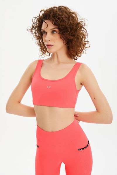 Kadın Cosmo Likralı Destekli Spor Crop Top Toparlayıcı Bra Sporcu Sütyeni Büstiyer 0819 