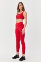 Kadın Kırmızı Likralı Pedli Spor Crop Toparlayıcı Bra Sporcu Sütyeni Büstiyer 0819 - 3