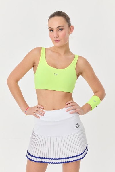 Kadın Fosfor Likralı Destekli Spor Crop Top Toparlayıcı Bra Sporcu Sütyeni Büstiyer 0819 