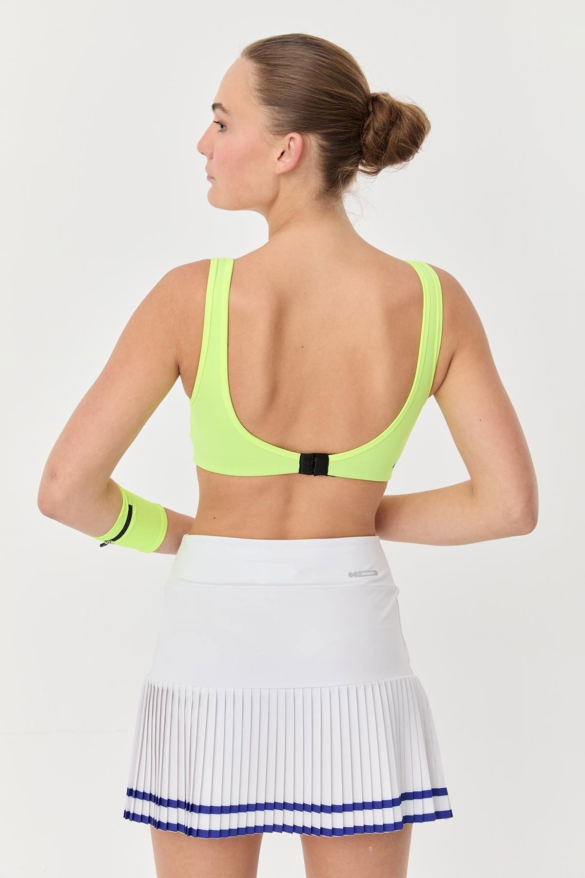 Kadın Fosfor Likralı Pedli Spor Crop Toparlayıcı Bra Sporcu Sütyeni Büstiyer | 0819 - BİLCEE (1)