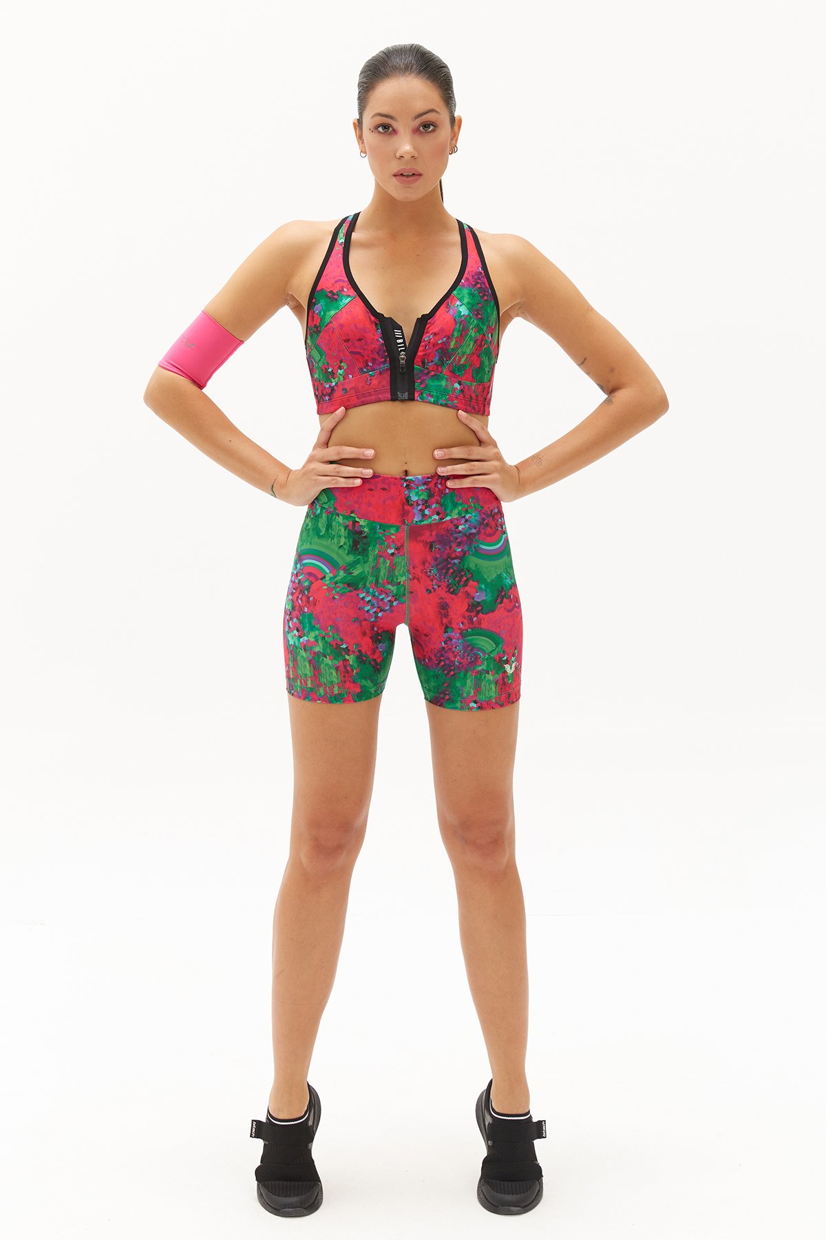 Kadın Green Ocean Önden Fermuarlı Spor Fashion Crop Top Toparlayıcı Bra Sporcu Sütyeni Büstiyer 0664