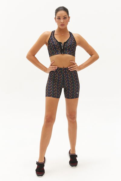 Kadın Wings Önden Fermuarlı Spor Fashion Crop Top Toparlayıcı Bra Sporcu Sütyeni Büstiyer 0664