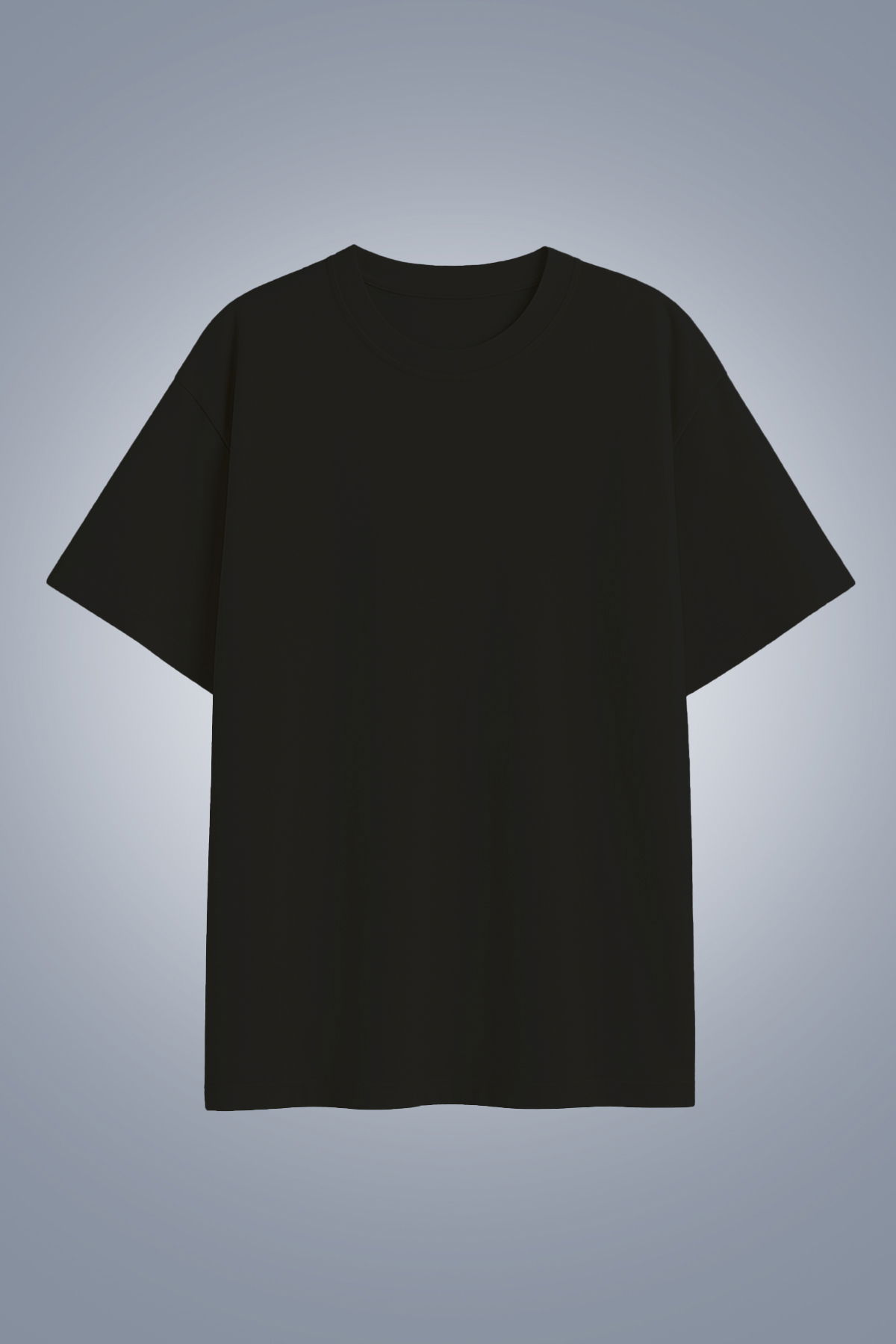 Kadın Siyah Oversize Tişört | 4583 - BİLCEE