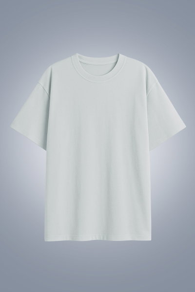 Kadın Gri Oversize Tişört | 4583 