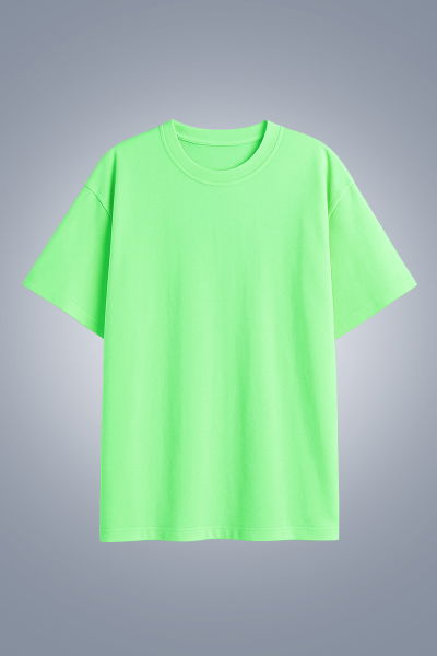 Kadın Yeşil Oversize Tişört | 4583 