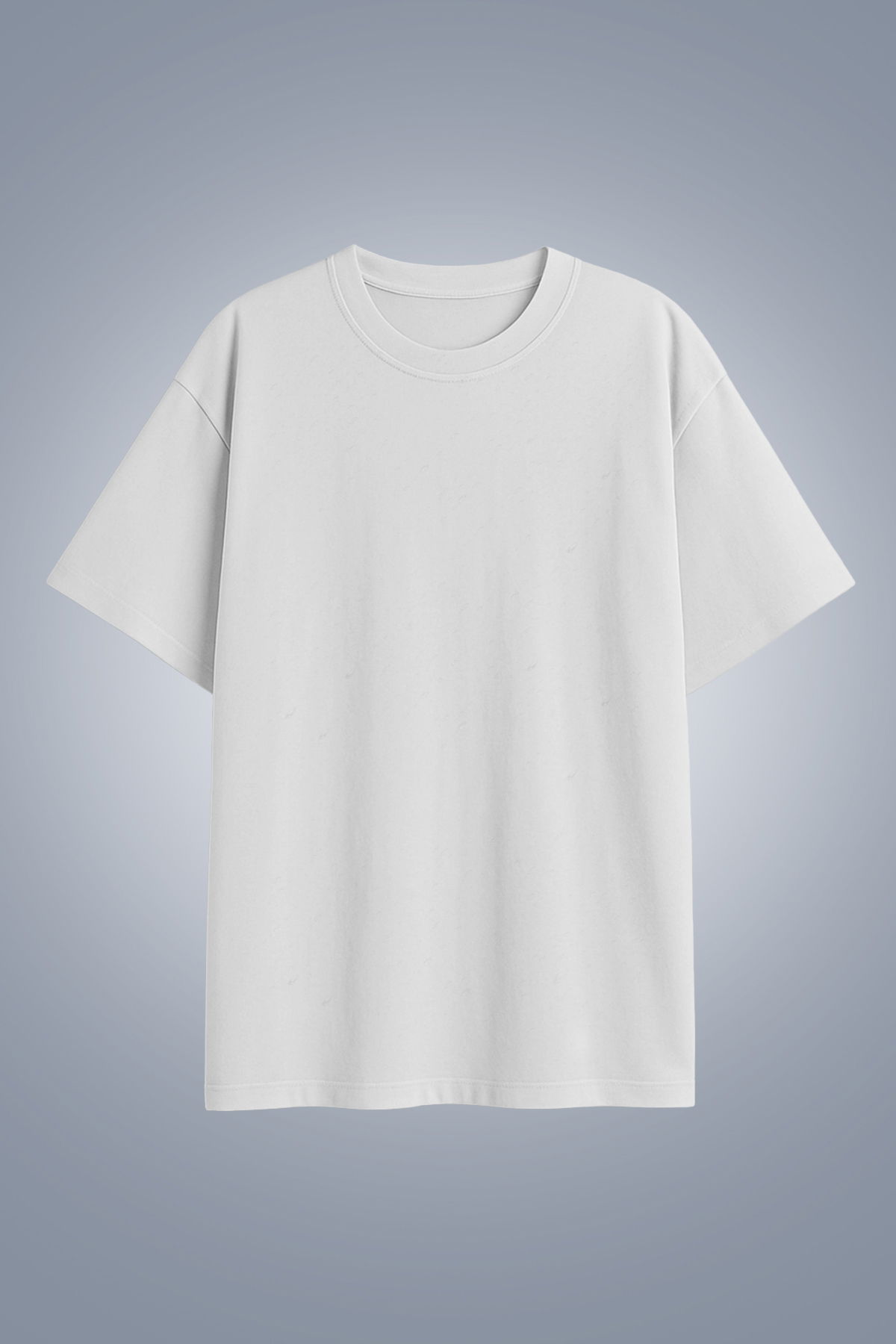 Kadın Gri Melanj Oversize Tişört | 4583 - BİLCEE