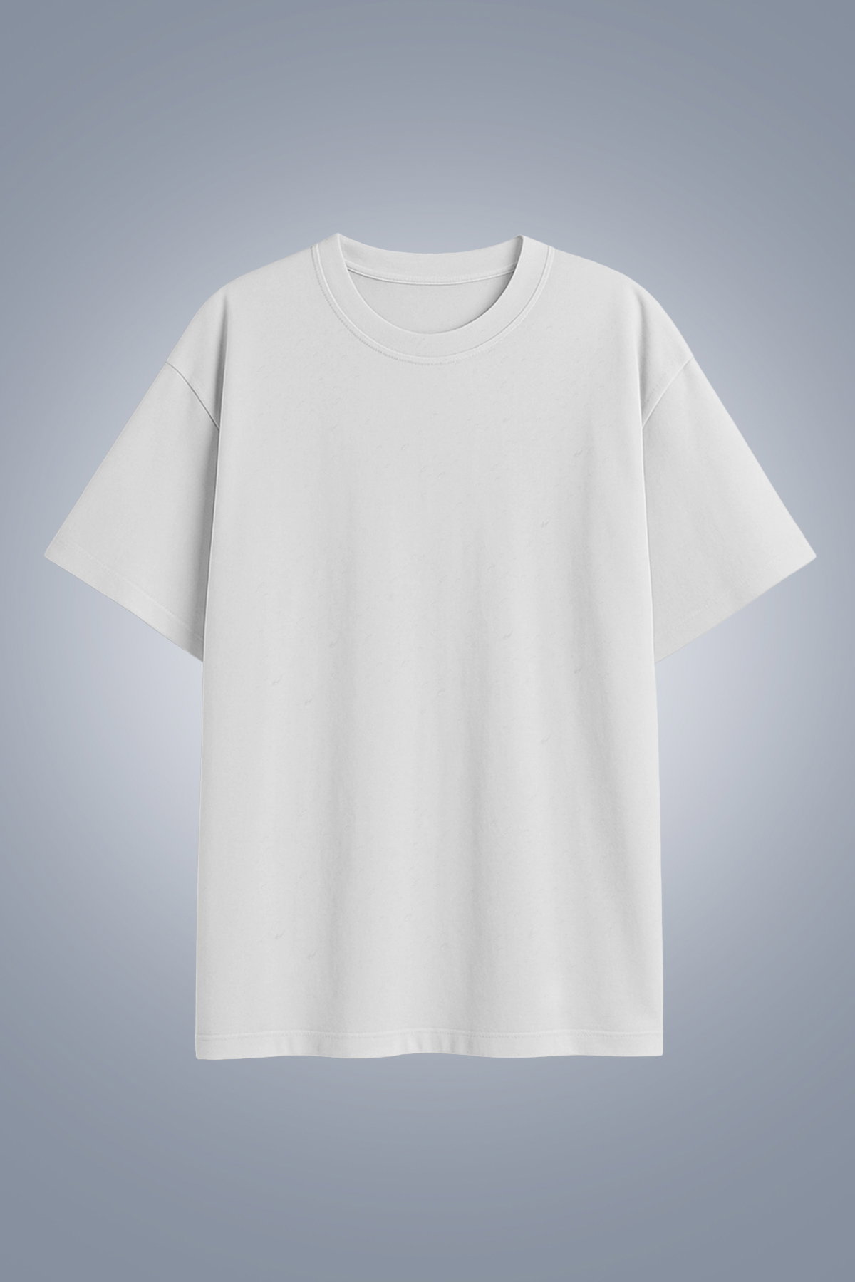 Kadın Gri Melanj Oversize Tişört | 4583 - BİLCEE