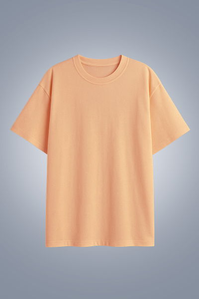 Kadın Somon Oversize Tişört | 4583 
