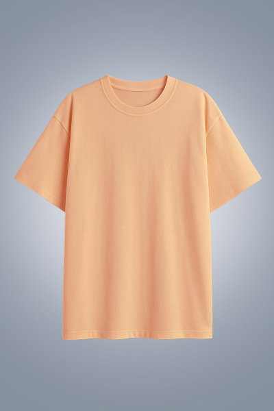 Kadın Somon Oversize Tişört | 4583 