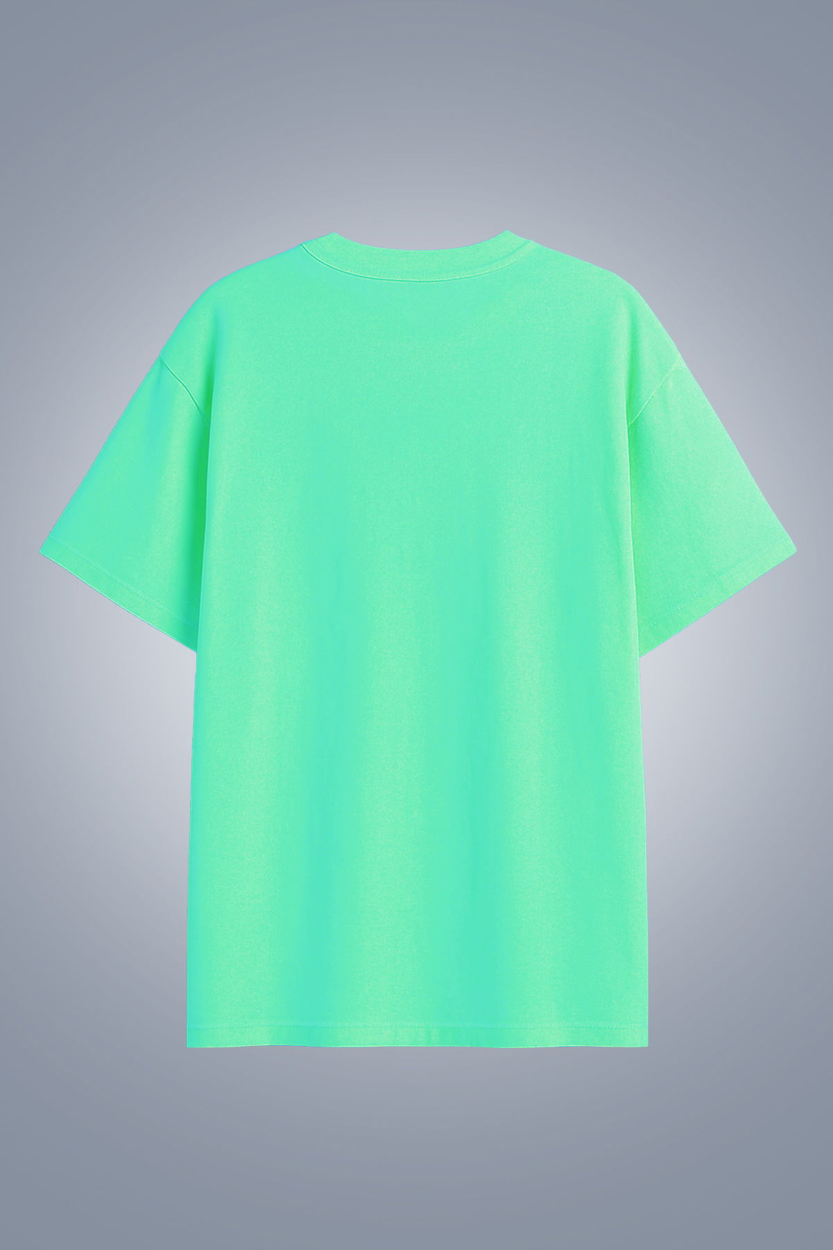 Kadın Yeşil Oversize Tişört | 4583 - BİLCEE (1)