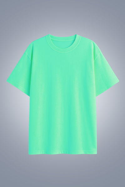 Kadın Yeşil Oversize Tişört | 4583 