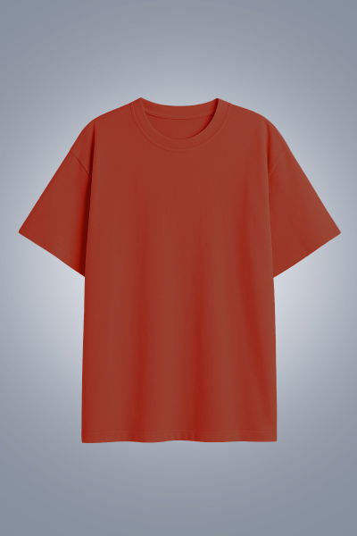 Kadın Turuncu Oversize Tişört | 4583 