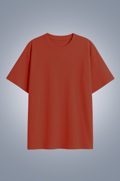 Kadın Turuncu Oversize Tişört | 4583 