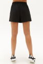 Kadın Siyah Pamuk Likralı Sporcu Şortlu Mini Boy Etek | 0702 - 9