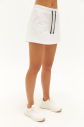 Kadın Beyaz Pamuk Likralı Sporcu Şortlu Mini Boy Etek | 0702 - 6