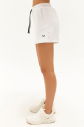 Kadın Beyaz Pamuk Likralı Sporcu Şortlu Mini Boy Etek | 0702 - 9