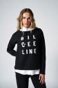 Kadın Siyah Organik Pamuklu İçi Tüylü Sweatshirt | 0719 - 1