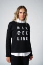 Kadın Siyah Organik Pamuklu İçi Tüylü Sweatshirt | 0719 - 6