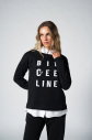 Kadın Siyah Organik Pamuklu İçi Tüylü Sweatshirt | 0719 - 2