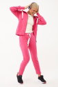 Kadın Fuşya Organik Pamuklu Spor Eşofman Üstü | 0728 - 10