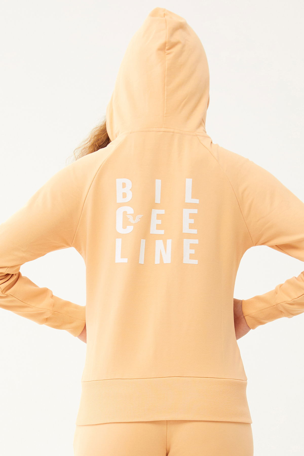 Kadın Somon Organik Pamuklu Spor Eşofman Üstü | 0728 - BİLCEE (1)