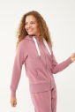 Kadın Pudra Organik Pamuklu Spor Eşofman Üstü | 0728 - 9