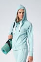Kadın Nil Yeşili Organik Pamuklu Spor Eşofman Üstü | 0728 - 3