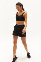 Kadın Siyah Organik Pamuklu Destekli Spor ve Günlük Crop Top Bra Sporcu Sütyeni | 0148 - 13
