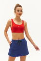 Kadın Kırmızı Organik Pamuklu Destekli Spor ve Günlük Crop Top Bra Sporcu Sütyeni | 0148 - 16