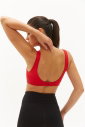 Kadın Kırmızı Organik Pamuklu Destekli Spor ve Günlük Crop Top Bra Sporcu Sütyeni | 0148 - 14