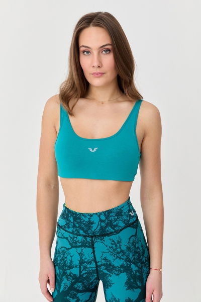 Kadın Atlantis Organik Pamuklu Destekli Spor Ve Günlük Crop Top Bra Sporcu Sütyeni 0148 