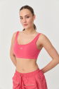 Kadın Camel Organik Pamuklu Destekli Spor Ve Günlük Crop Top Bra Sporcu Sütyeni 0148 