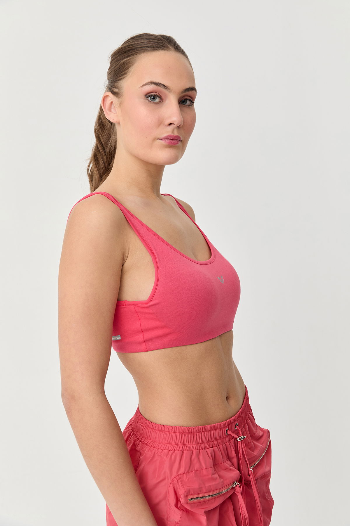 Kadın Camel Organik Pamuklu Destekli Spor Ve Günlük Crop Top Bra Sporcu Sütyeni | 0148 - BİLCEE (1)