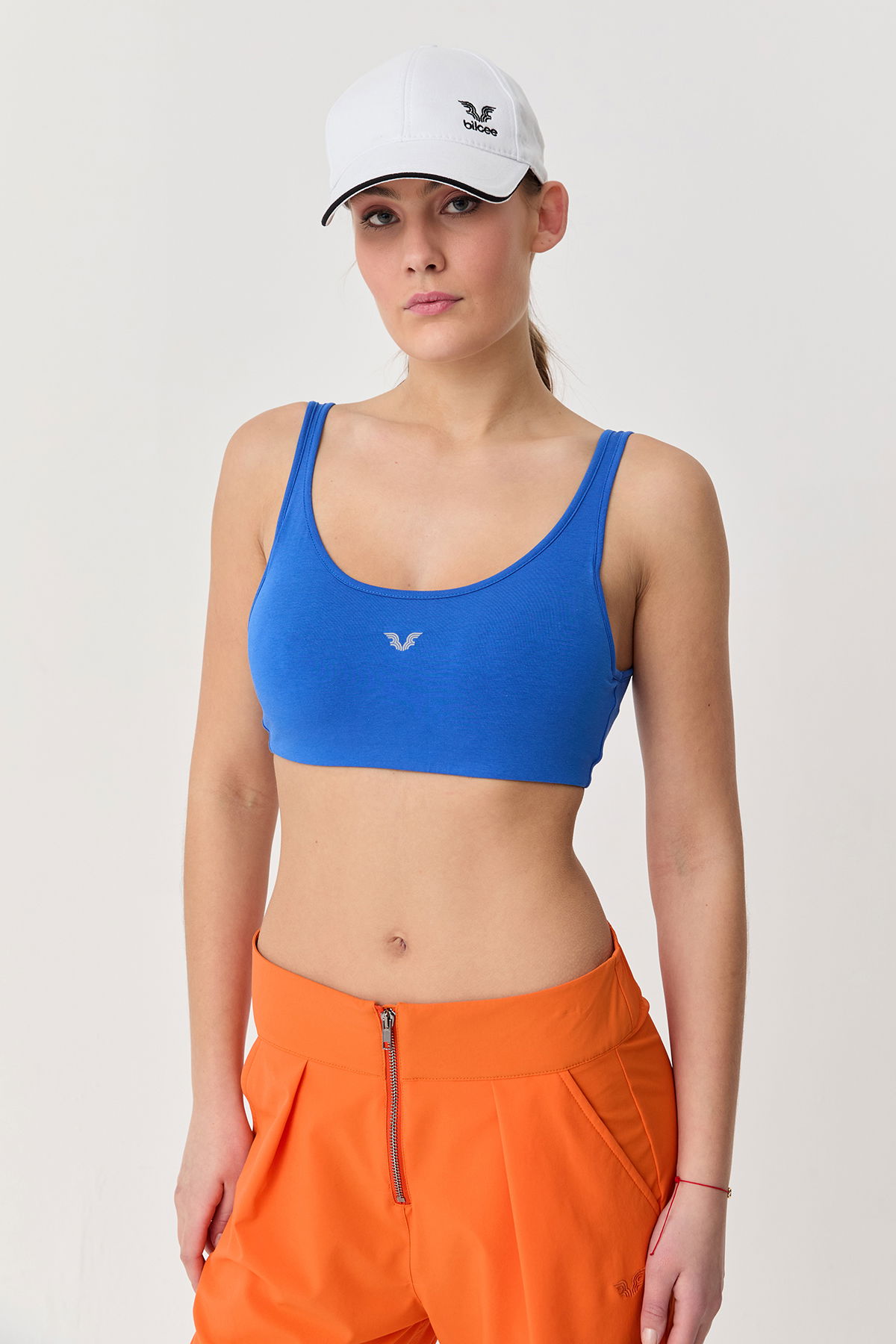 Kadın Sax Organik Pamuklu Destekli Spor Ve Günlük Crop Top Bra Sporcu Sütyeni | 0148 - BİLCEE