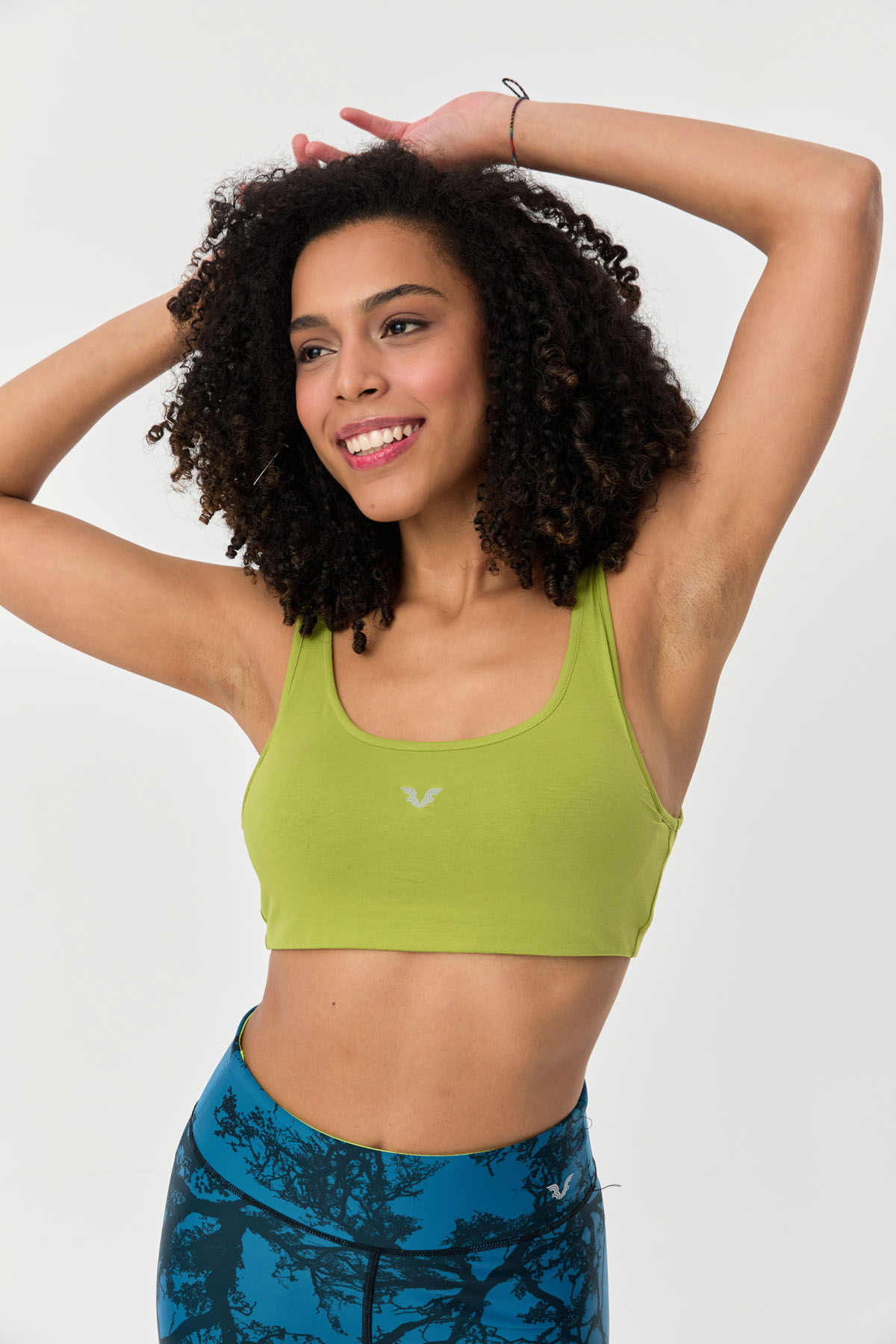 Kadın Amber Organik Pamuklu Destekli Spor ve Günlük Crop Top Bra Sporcu Sütyeni | 0148 - BİLCEE (1)